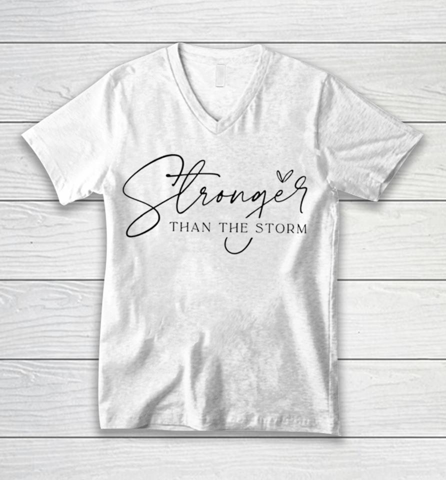 Stronger Than The Storm Unisex V-Neck T-Shirt