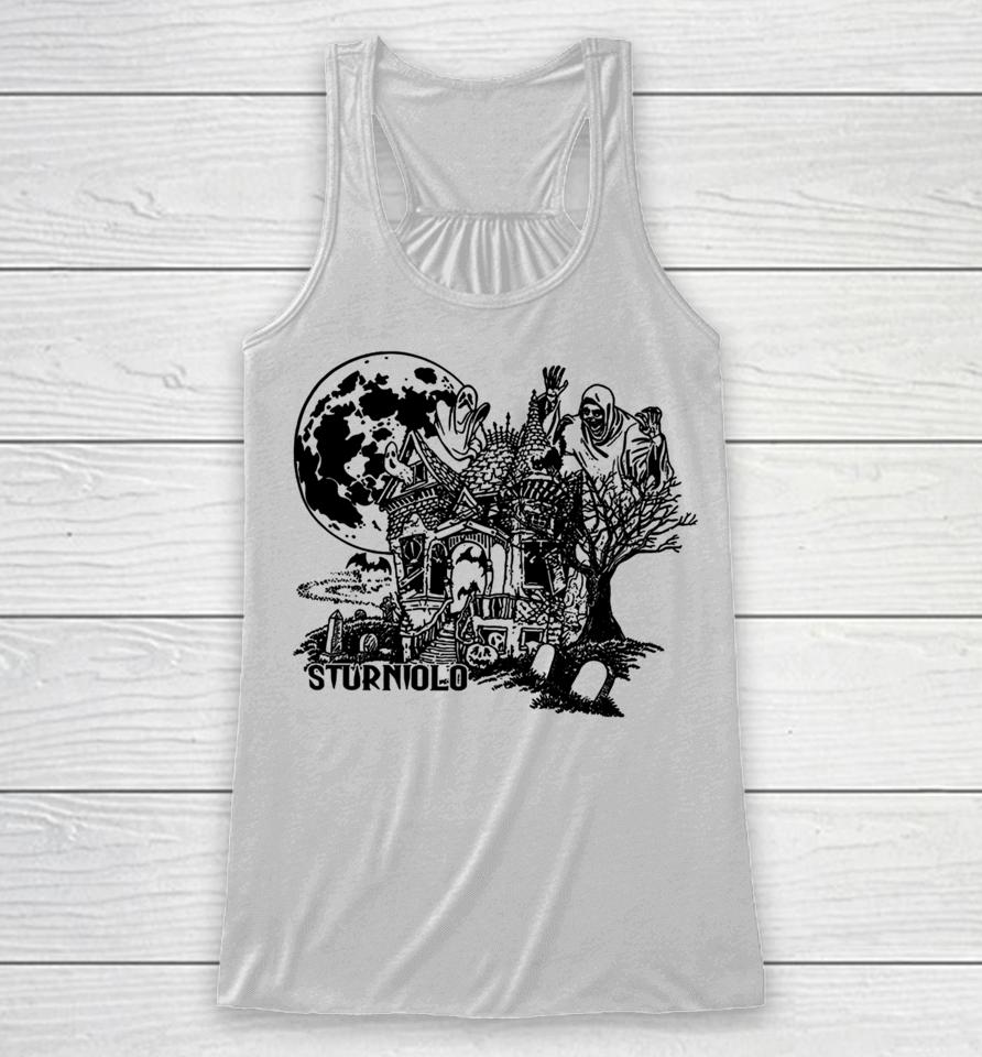 Sturnioloclothing Let's Trip Haunted House Racerback Tank