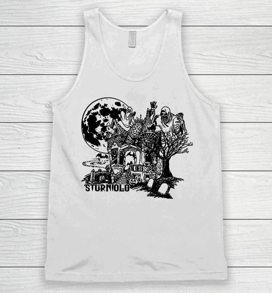 Sturnioloclothing Let's Trip Haunted House Unisex Tank Top