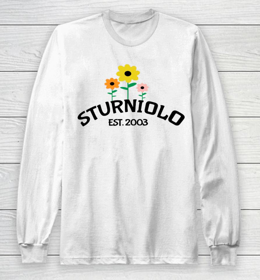 Sturnioloclothing Merch Sturniolo Triplet Flower Est 2023 Long Sleeve T-Shirt