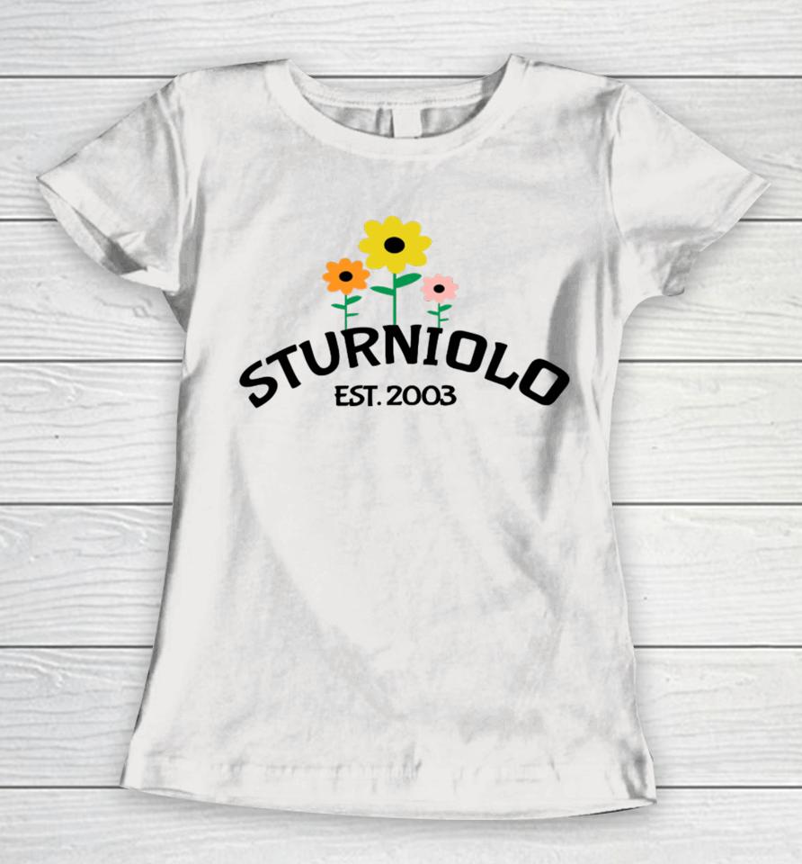 Sturnioloclothing Merch Sturniolo Triplet Flower Est 2023 Women T-Shirt