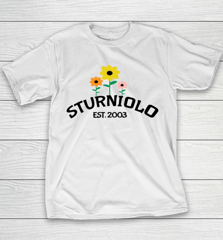 Sturnioloclothing Merch Sturniolo Triplet Flower Est 2023 Youth T-Shirt