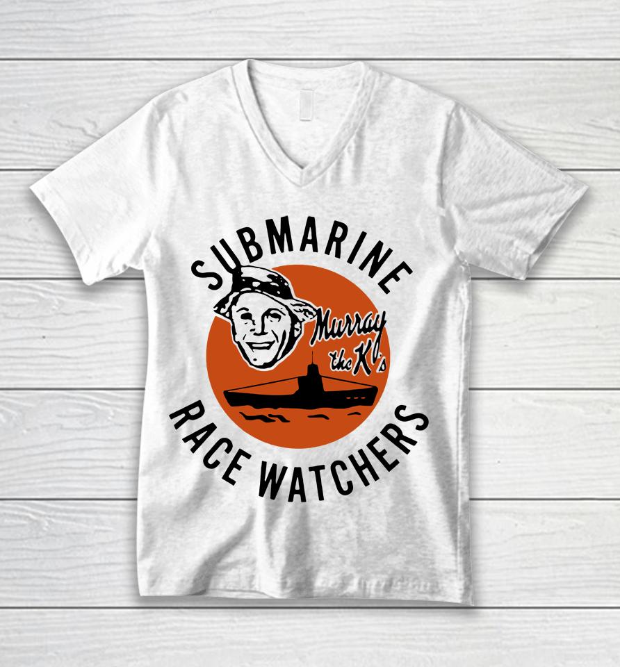 Submarine Race Watchers Unisex V-Neck T-Shirt