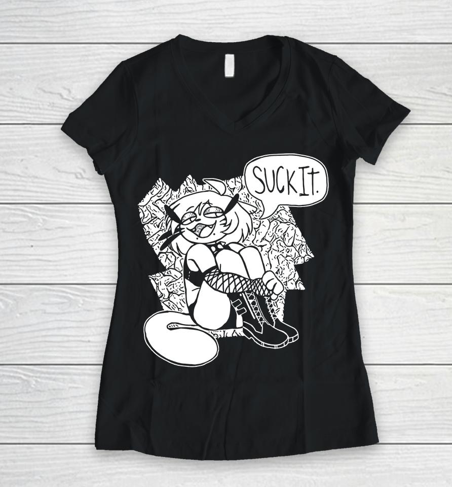 Suck It Women V-Neck T-Shirt