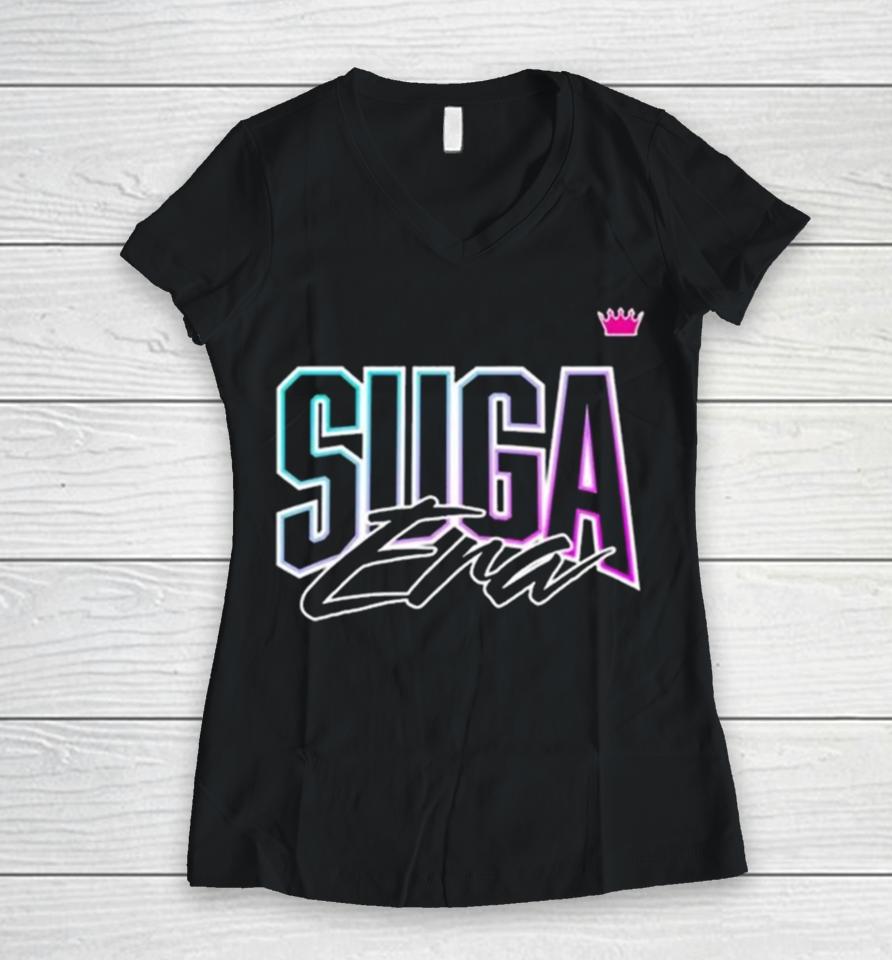Suga Era The Suga Show Is Going Pink Ufc Women V-Neck T-Shirt