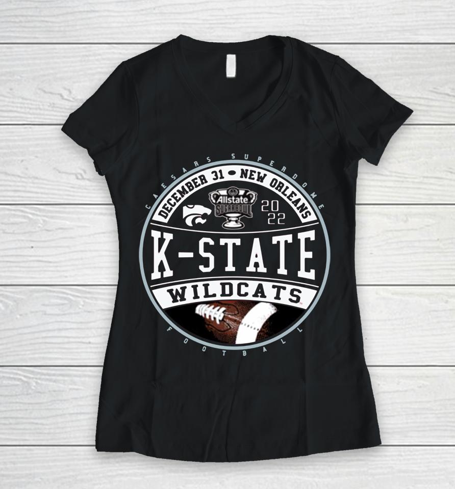 Sugar Bowl 22-23 K State Women V-Neck T-Shirt