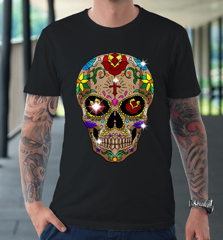 Sugar Skull Day Of The Dead Premium T-Shirt