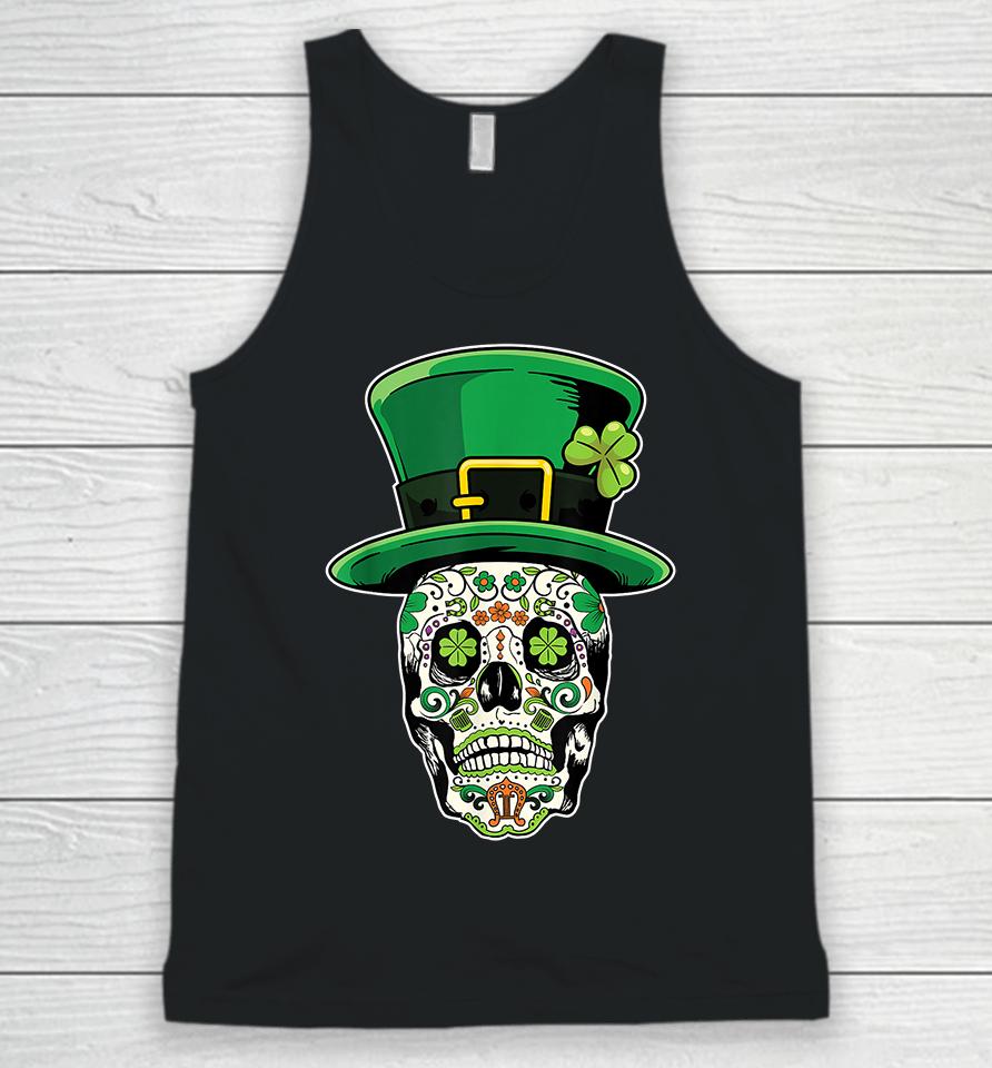 Sugar Skull Saint Patricks Day Of Dead Unisex Tank Top