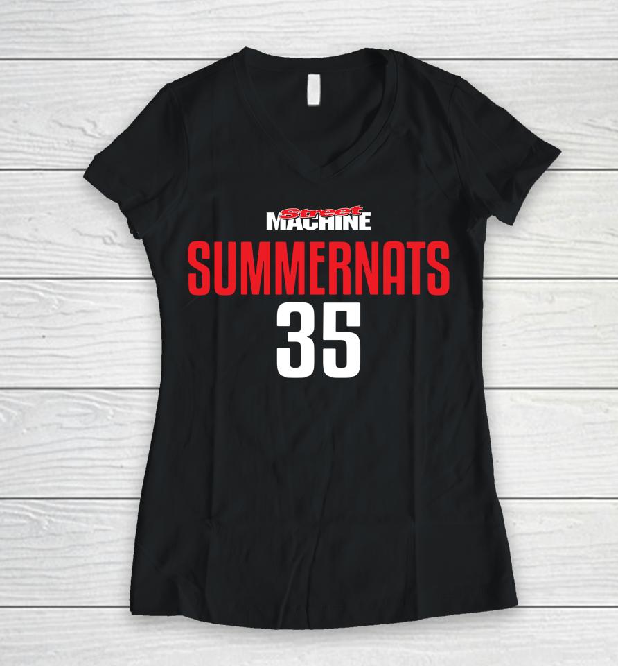 Summernats 35 Street Machine Women V-Neck T-Shirt