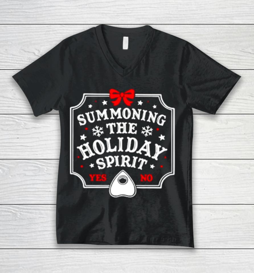 Summoning The Holiday Spirit Christmas Gift Unisex V-Neck T-Shirt