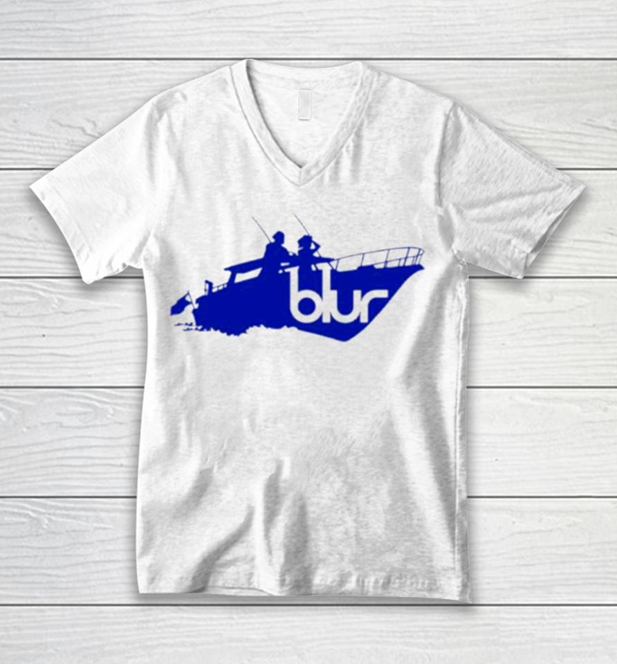 Sunday Sunday Boat Blur Unisex V-Neck T-Shirt
