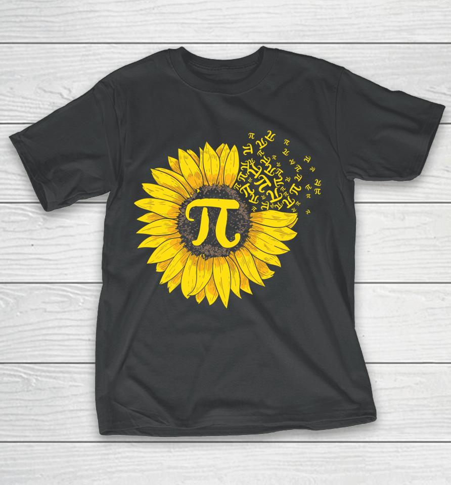Sunflower 3 14 Pi Number Symbol Pi Day T-Shirt
