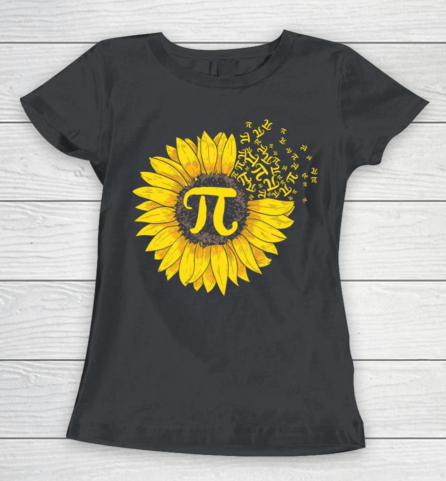 Sunflower 3 14 Pi Number Symbol Pi Day Women T-Shirt