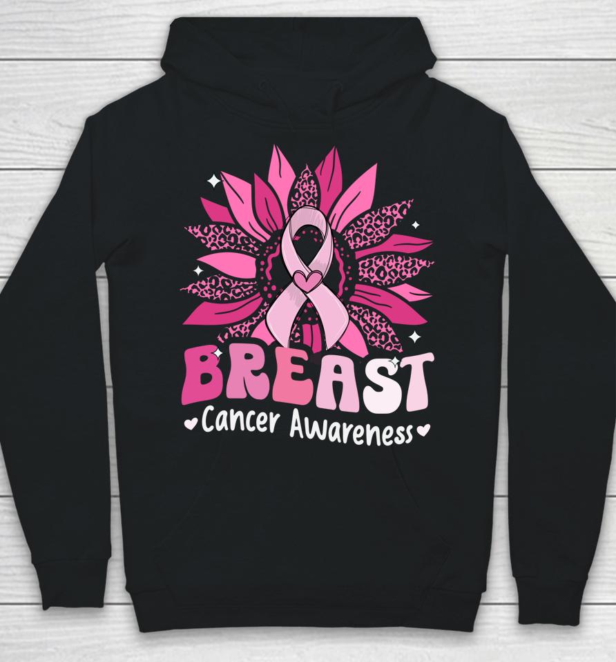 Sunflower Pink Breast Cancer Awareness Women Warrior Hoodie
