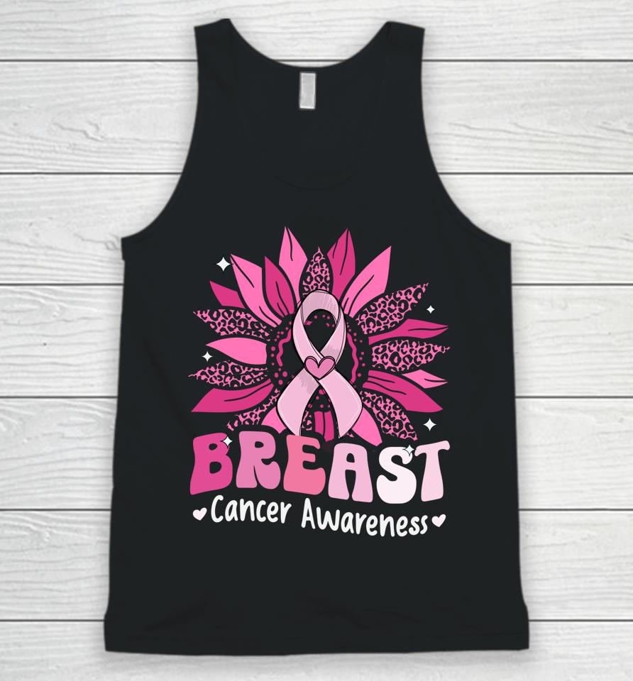 Sunflower Pink Breast Cancer Awareness Women Warrior Unisex Tank Top