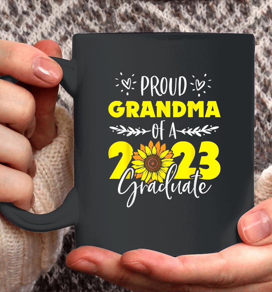 Sunflower Proud Grandma Of Graduate 2023 Graduation Family Coffee Mug
