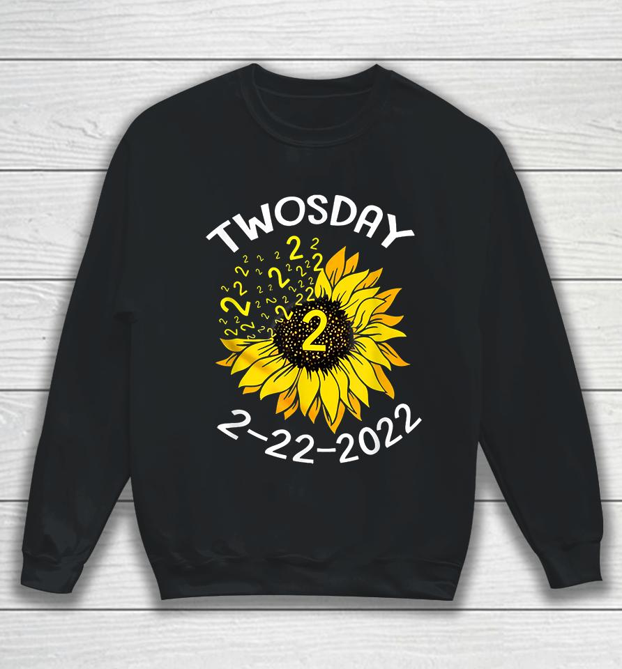 Sunflower Tuesday February 22Nd 2022 Funny Math Teacher Sweatshirt