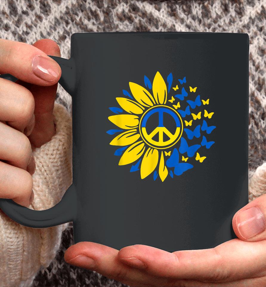 Sunflower Ukraine Flag Vintage Coffee Mug