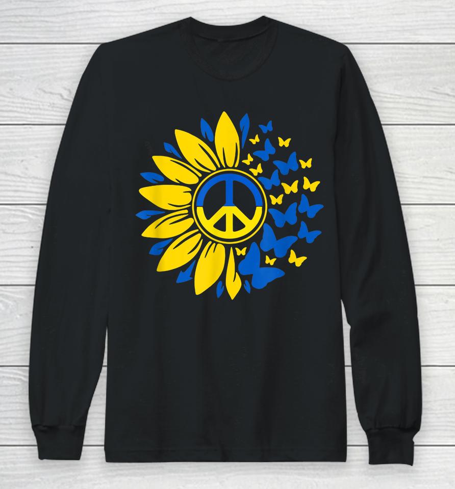Sunflower Ukraine Flag Vintage Long Sleeve T-Shirt