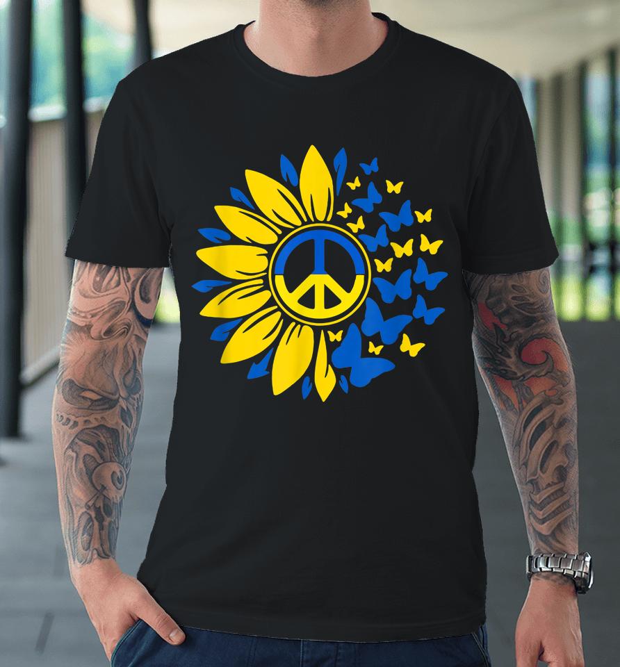 Sunflower Ukraine Flag Vintage Premium T-Shirt