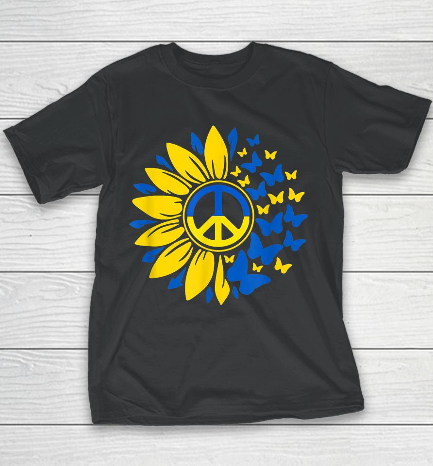 Sunflower Ukraine Flag Vintage Youth T-Shirt
