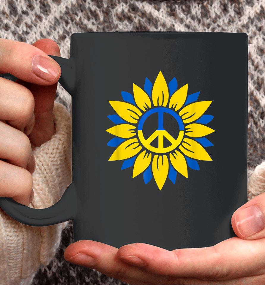 Sunflower Ukraine Ukrainian Flag Ukraine Flag Pride Peace Coffee Mug