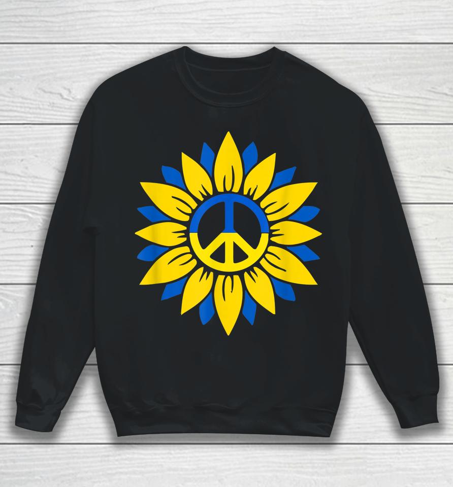 Sunflower Ukraine Ukrainian Flag Ukraine Flag Pride Peace Sweatshirt