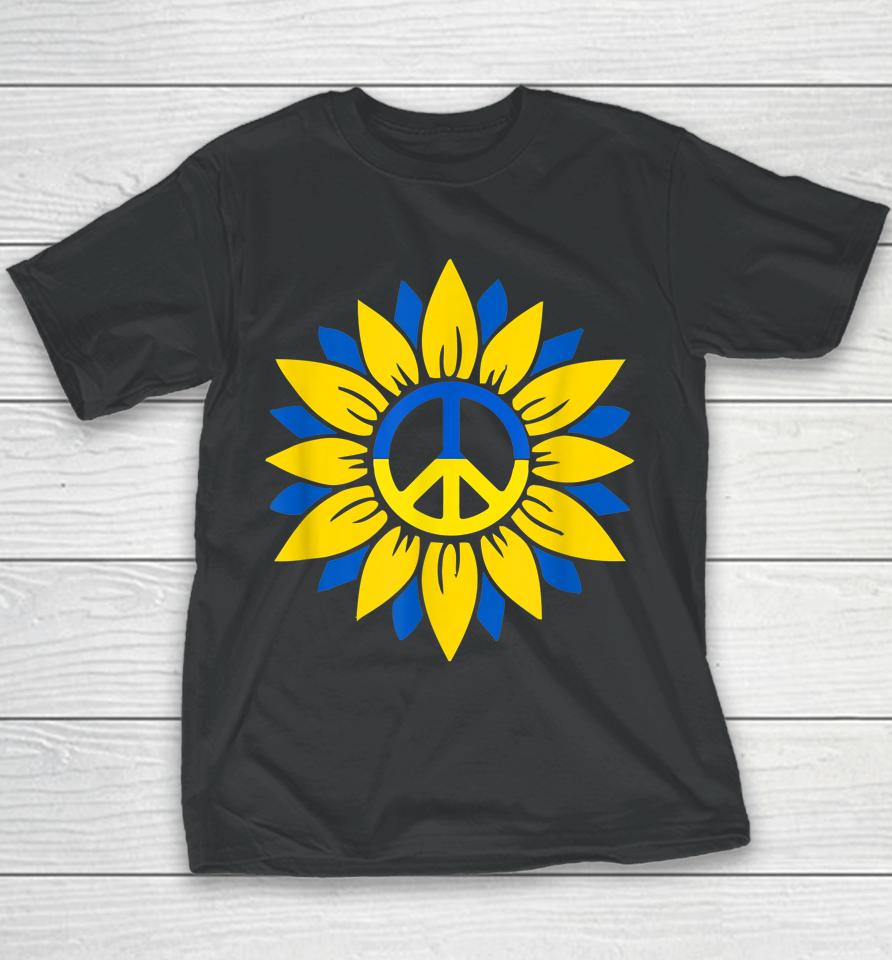 Sunflower Ukraine Ukrainian Flag Ukraine Flag Pride Peace Youth T-Shirt