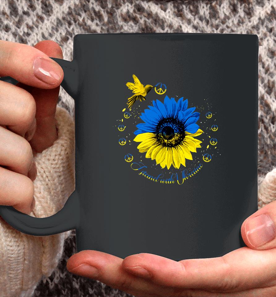 Sunflower Ukrainian Bird Ukraine I Stand With Ukraine Peace Coffee Mug