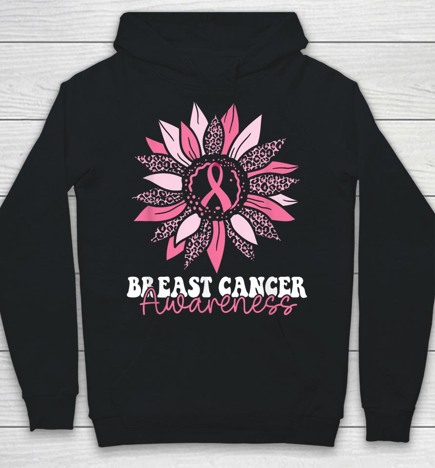 Sunflower Wear Pink Breast Cancer Awareness Women Warrior Hoodie