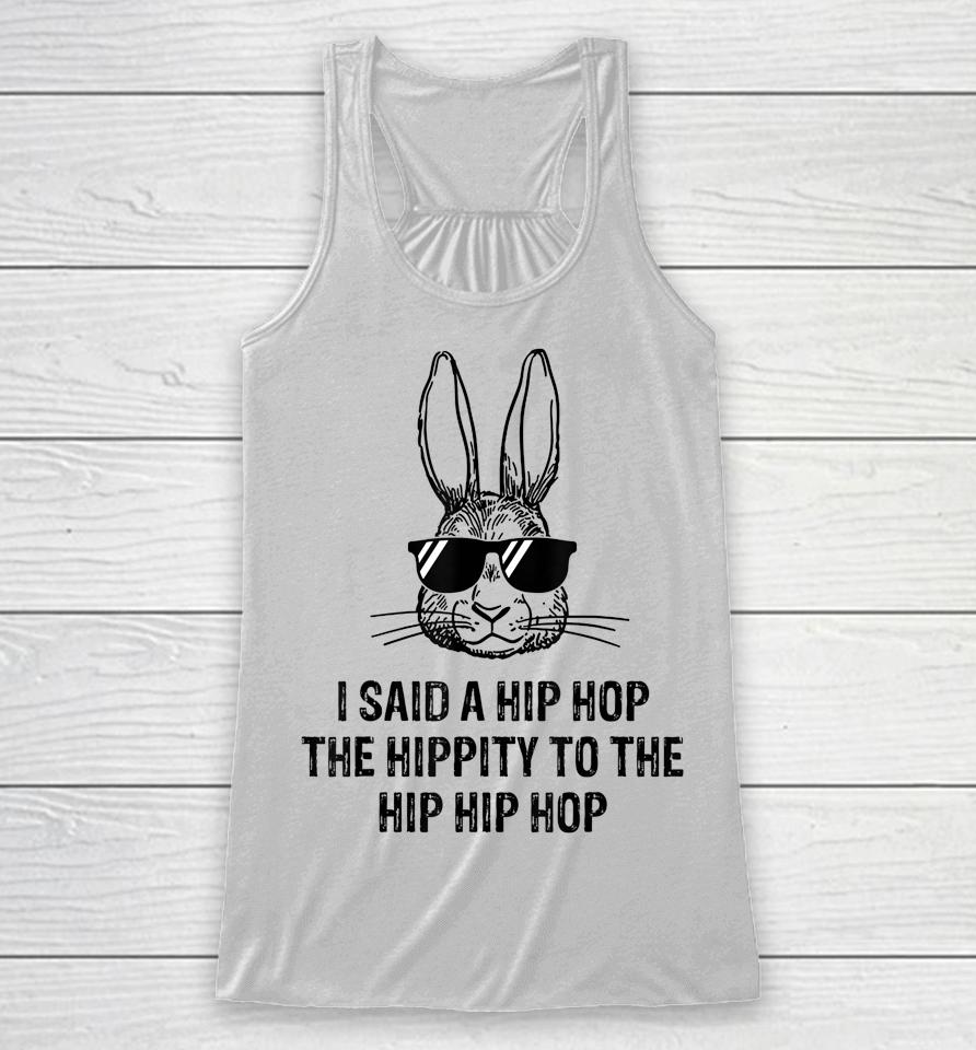 Sunglass Bunny Hip Hop Hippity Cool Bunny Face Easter Gifts Racerback Tank
