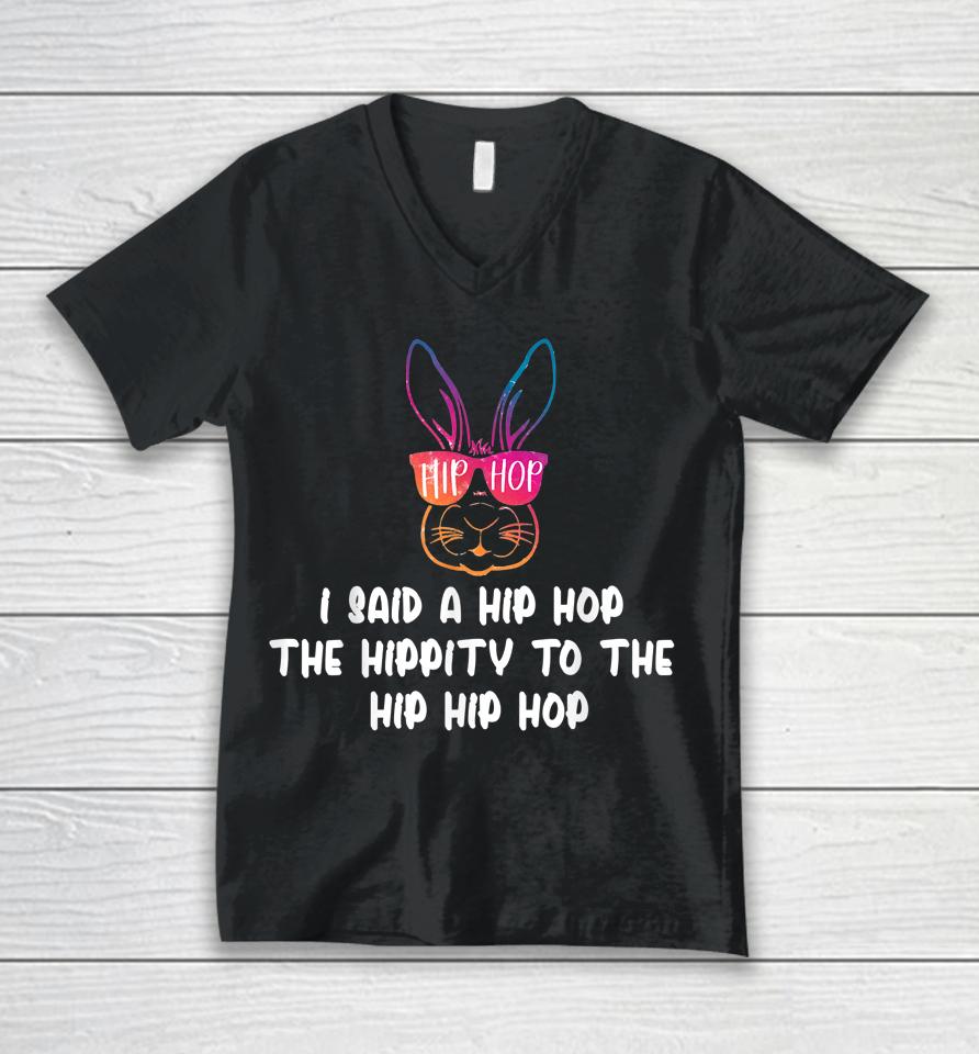 Sunglass Bunny Hip Hop Hippity Easter Gift Unisex V-Neck T-Shirt