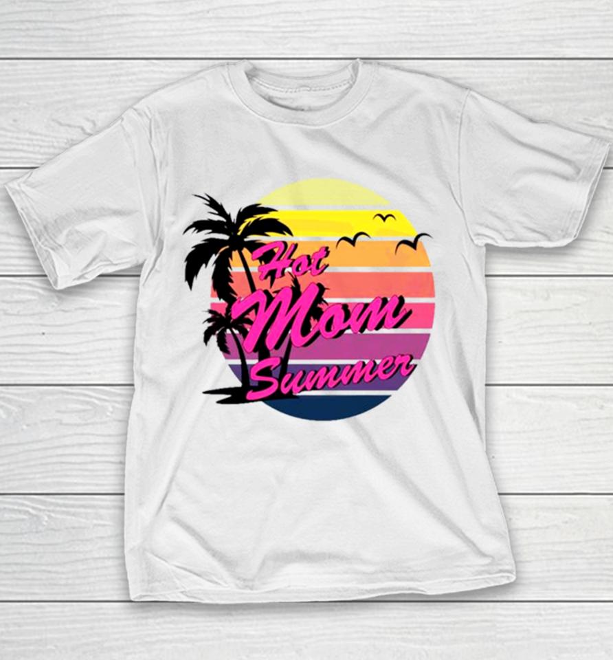 Sunset Coconut Tree Albatross Mothers Day Hot Mom Summer Youth T-Shirt