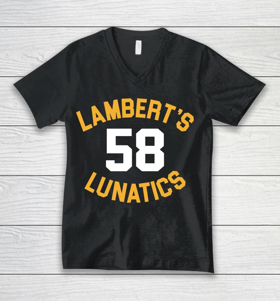Super 70S Sports Lambert's Lunatics 58 Unisex V-Neck T-Shirt