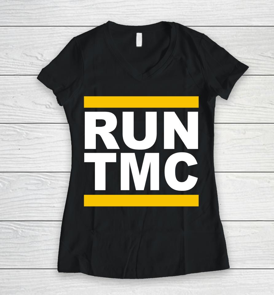 Super 70S Sports Run Tmc Women V-Neck T-Shirt
