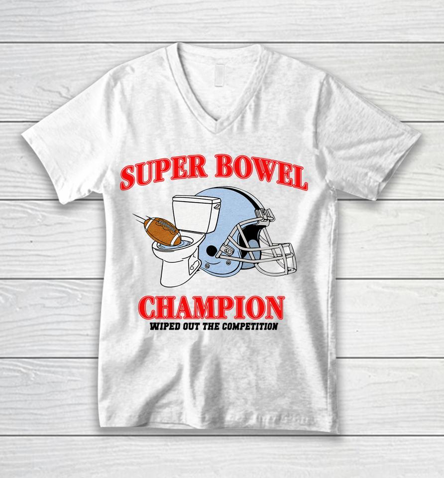 Super Bowl Champion Wiped Out The Competition Unisex V-Neck T-Shirt