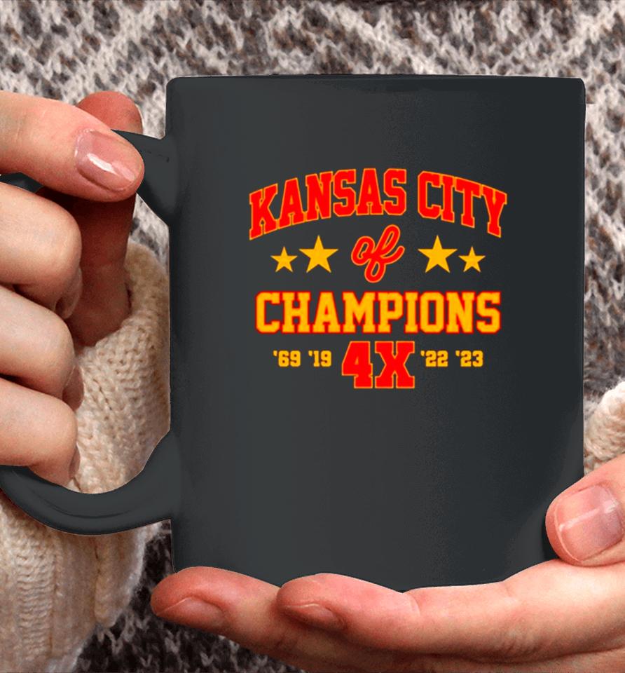 Super Bowl Champions 4X Kansas City Chiefs Coffee Mug