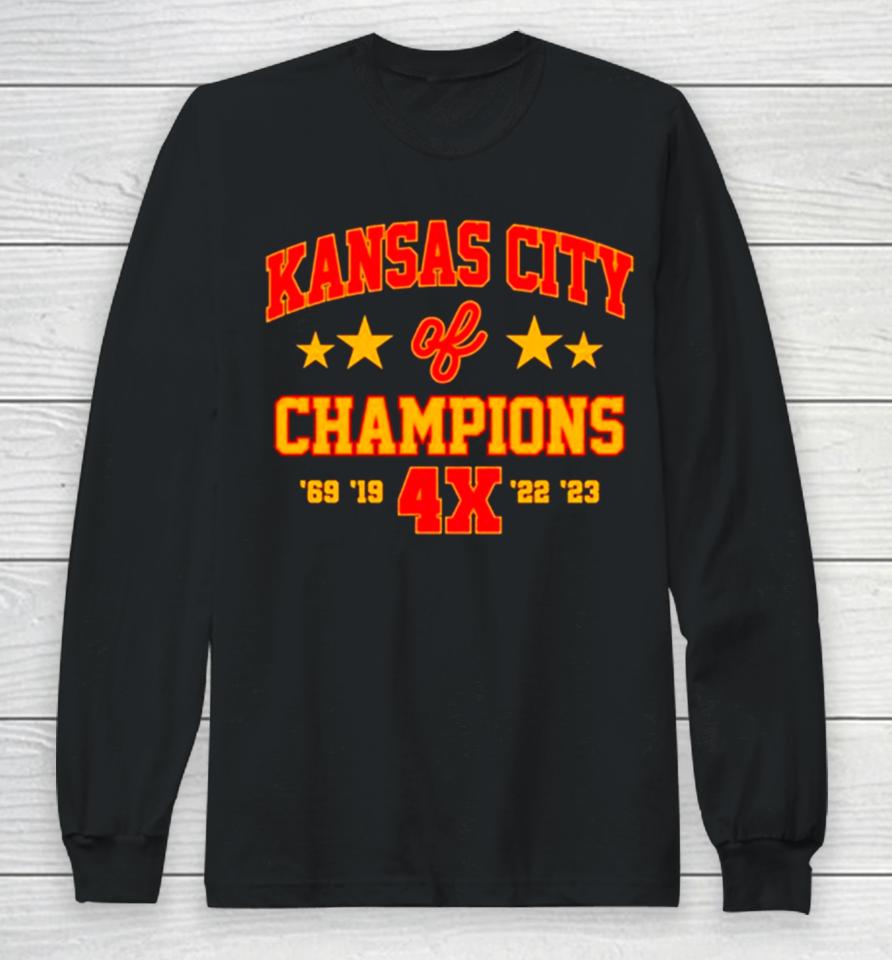 Super Bowl Champions 4X Kansas City Chiefs Long Sleeve T-Shirt