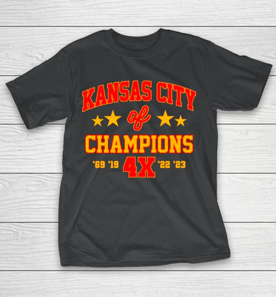 Super Bowl Champions 4X Kansas City Chiefs T-Shirt