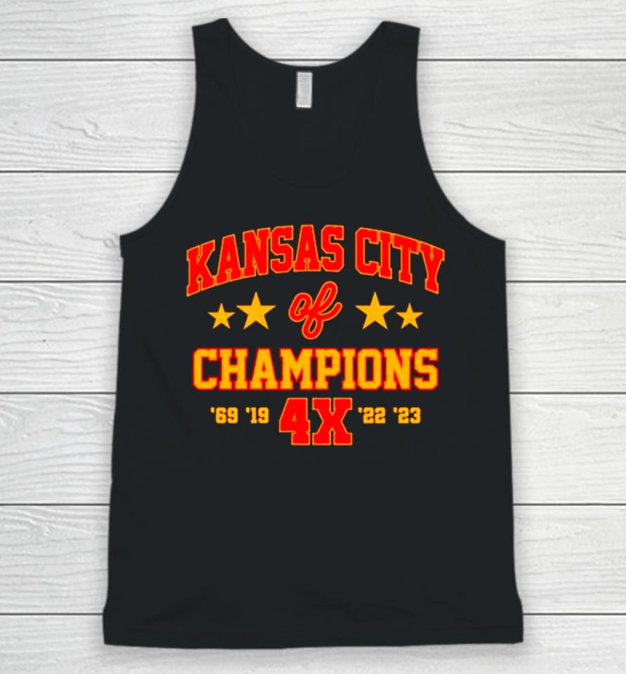 Super Bowl Champions 4X Kansas City Chiefs Unisex Tank Top