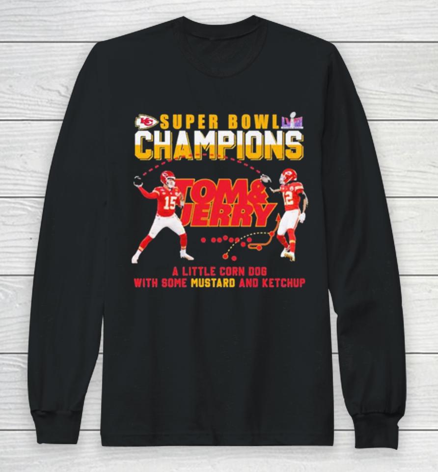 Super Bowl Champions Travis Kelce And Patrick Mahomes Tom And Jerry Long Sleeve T-Shirt