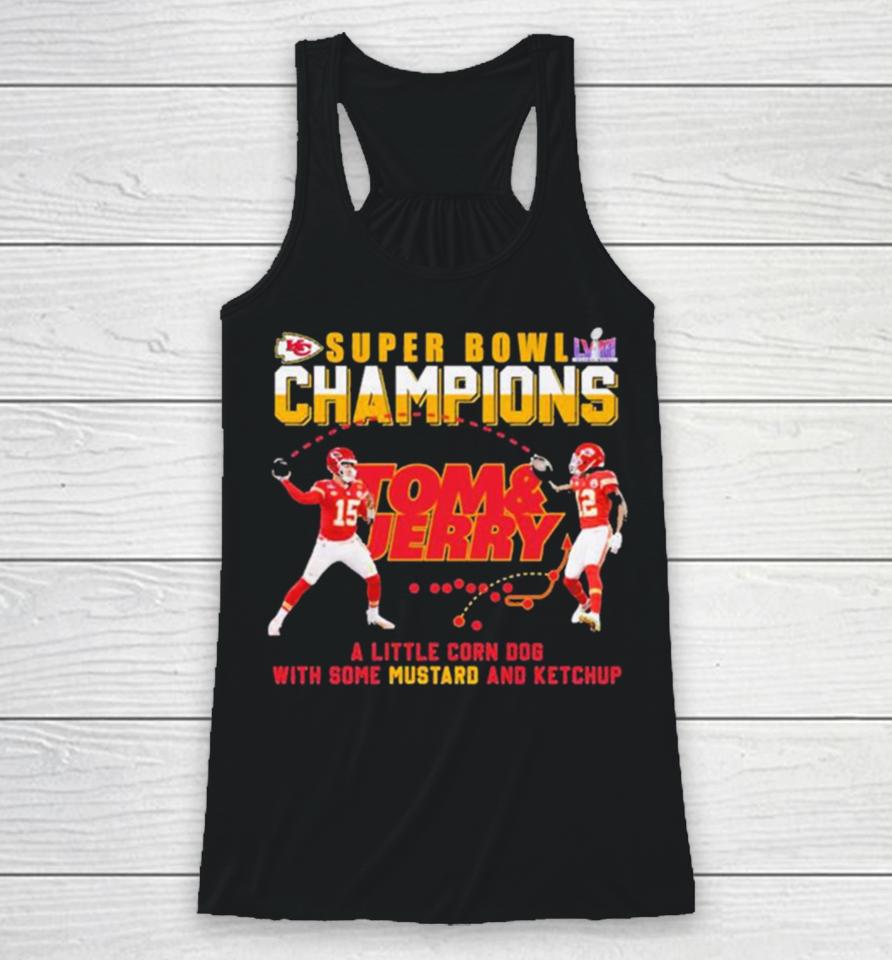 Super Bowl Champions Travis Kelce And Patrick Mahomes Tom And Jerry Racerback Tank
