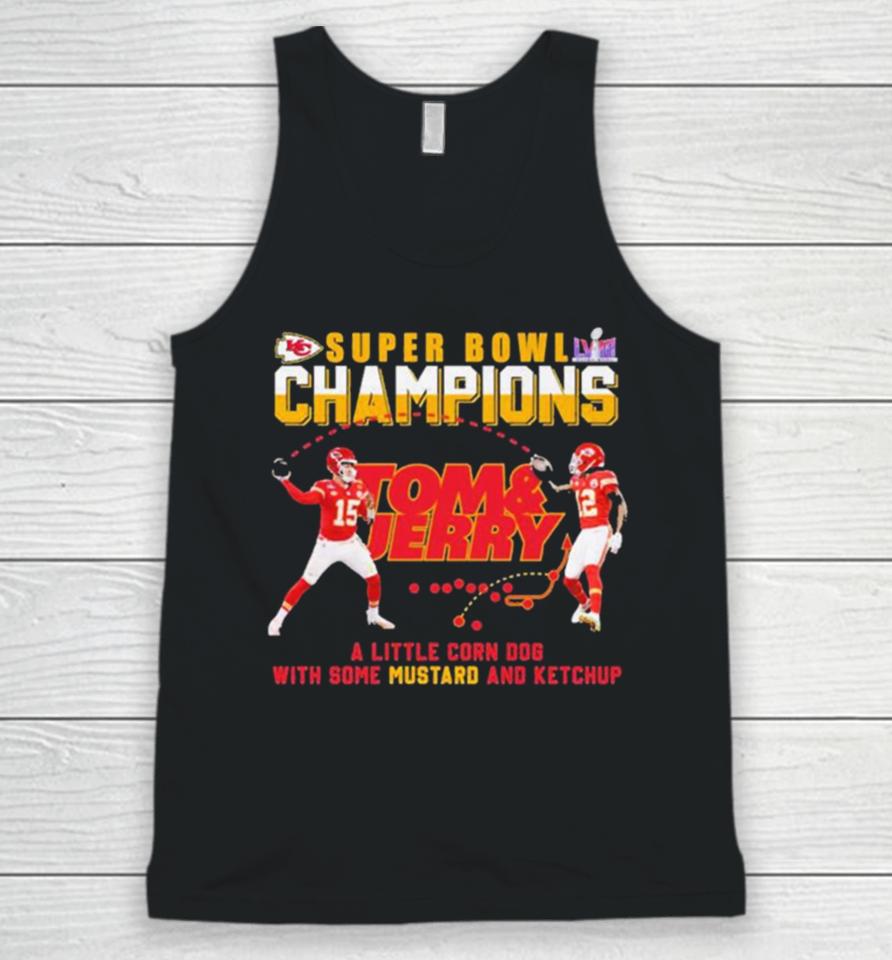 Super Bowl Champions Travis Kelce And Patrick Mahomes Tom And Jerry Unisex Tank Top