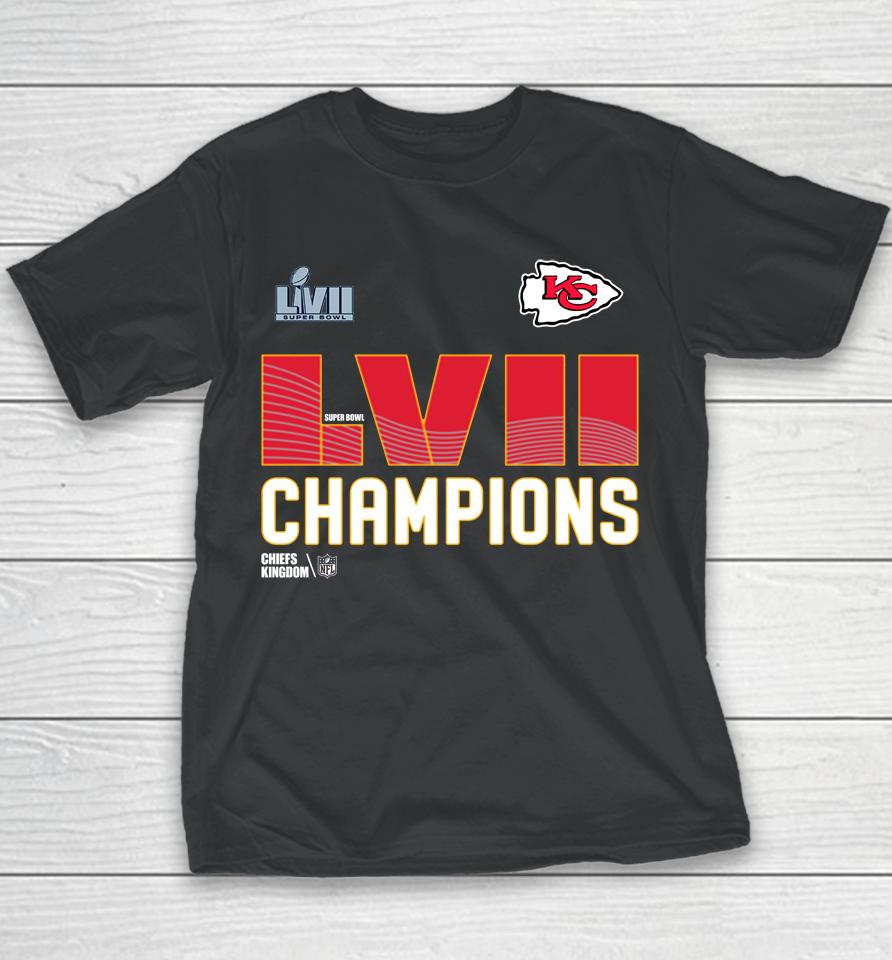 Super Bowl Lvii Champions Kc Chiefs Youth T-Shirt