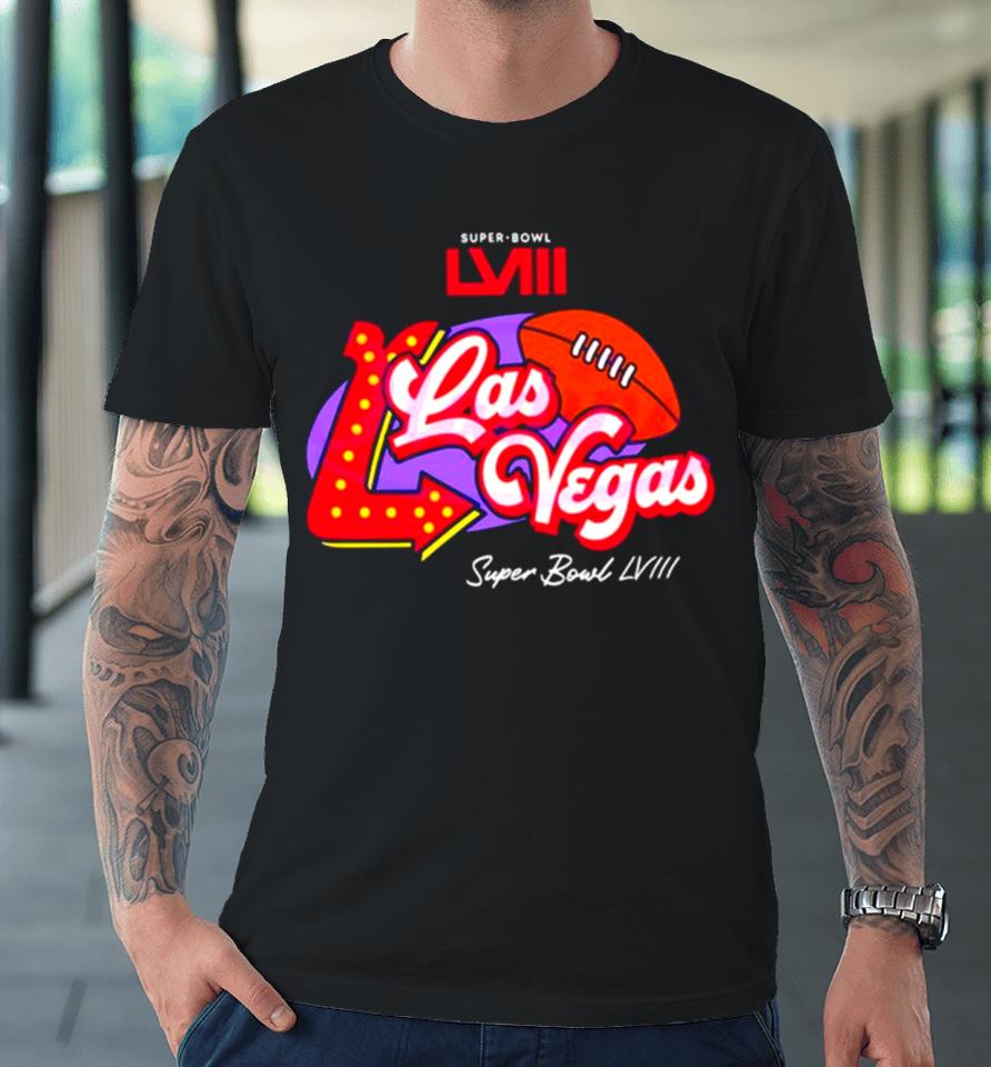 Super Bowl Lviii Purple Las Vegas Premium T-Shirt