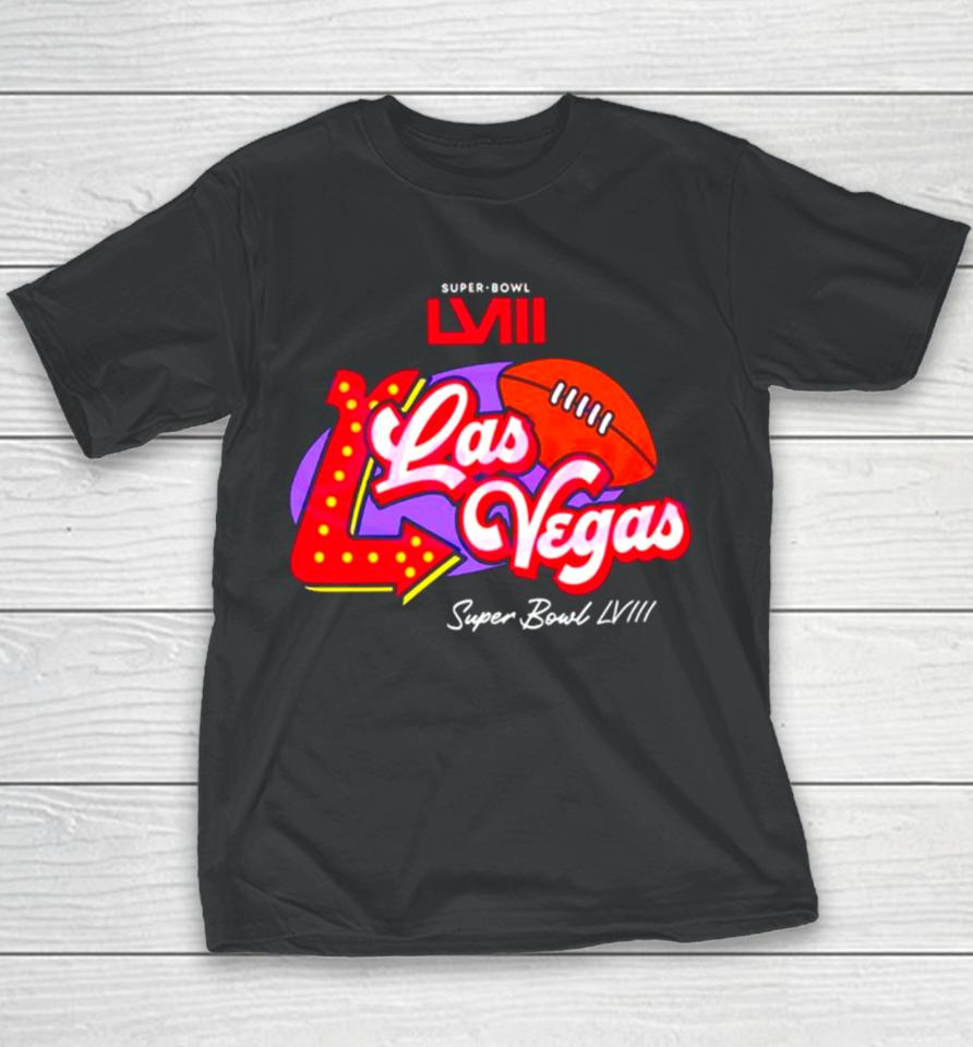 Super Bowl Lviii Purple Las Vegas Youth T-Shirt