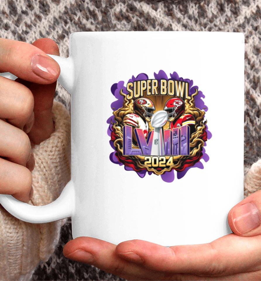 Super Bowl Lviii Trophy San Francisco 49Ers Kansas City Chiefs Coffee Mug