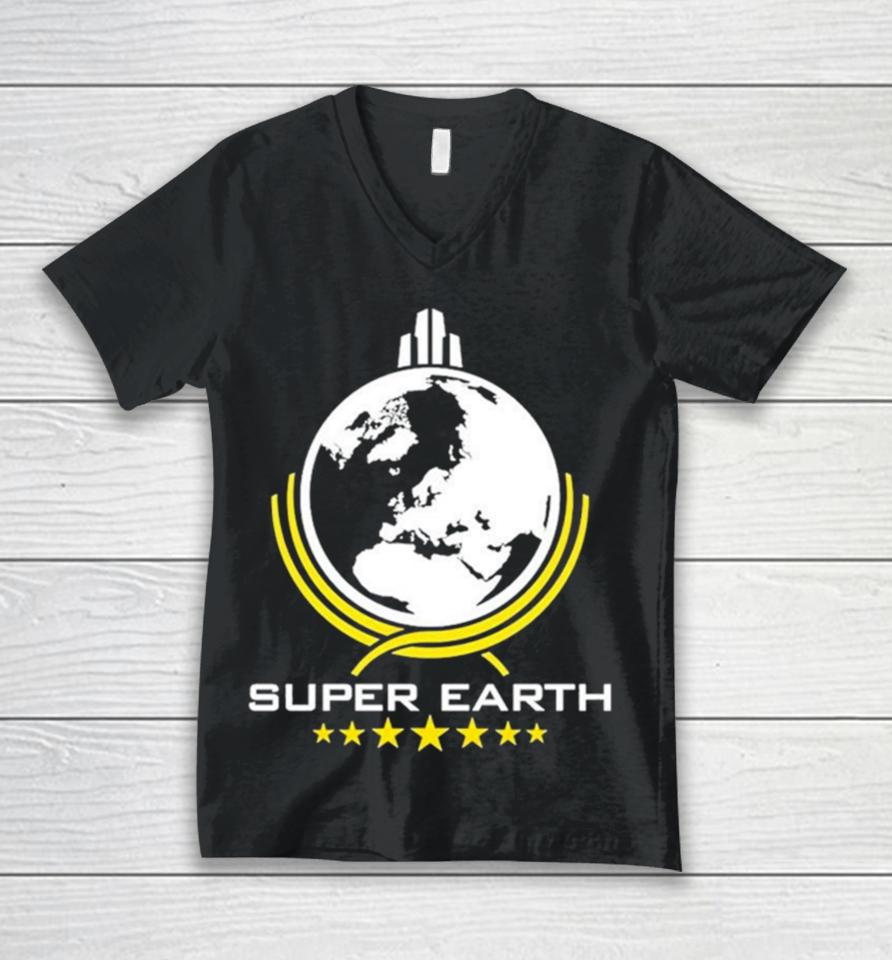 Super Earth Unisex V-Neck T-Shirt