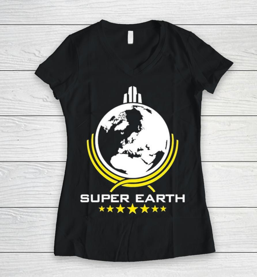 Super Earth Women V-Neck T-Shirt