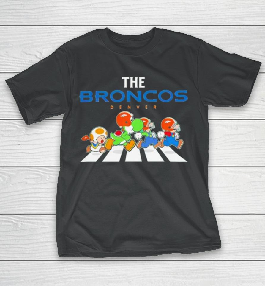 Super Mario The Denver Broncos For Sports Fan T-Shirt